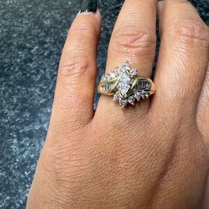 14k natural vintage diamond ring